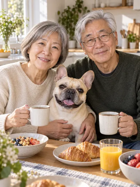 Breakfast companions — The best part of a slow morning.